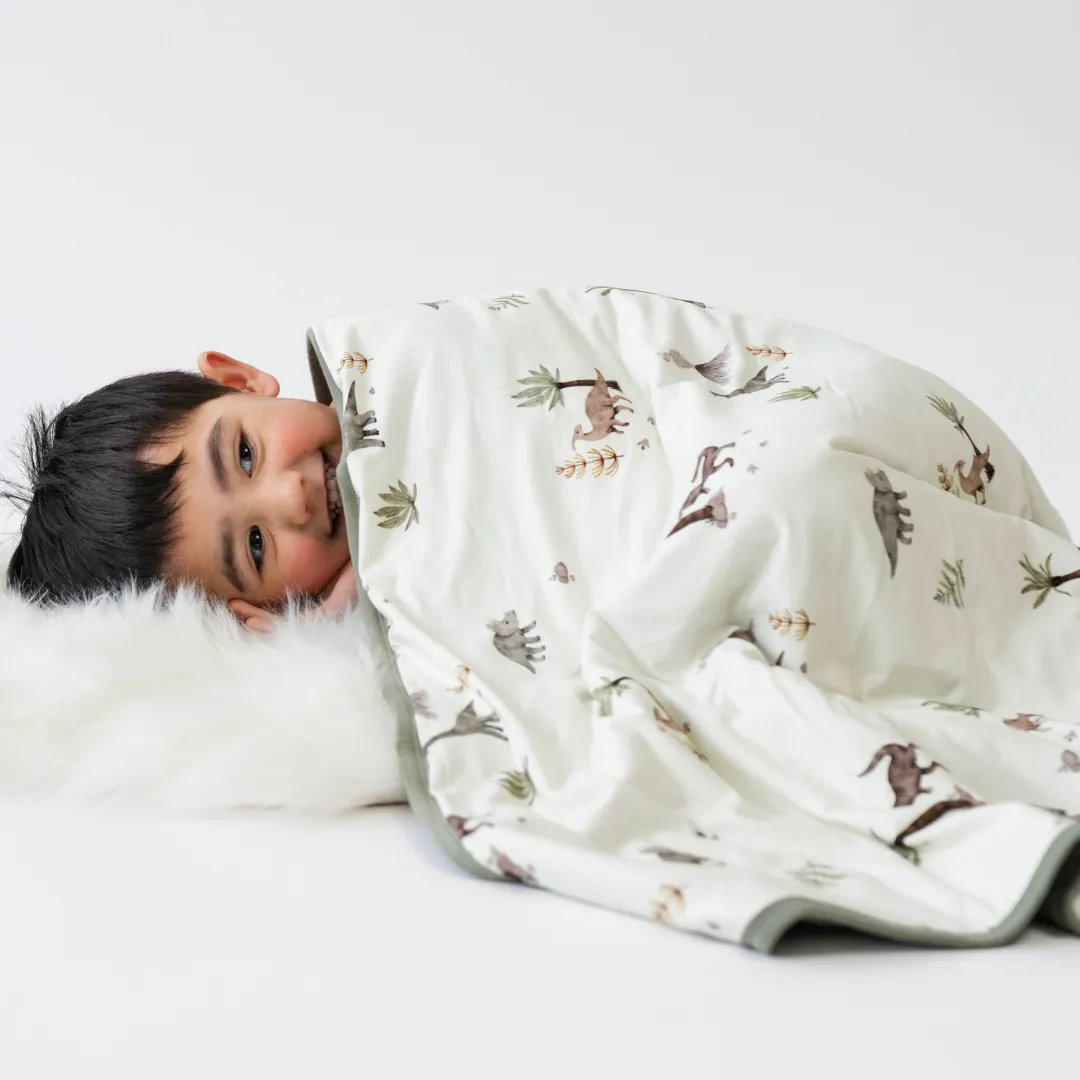 1.0 TOG Child Blanket - Dinoland/Moss