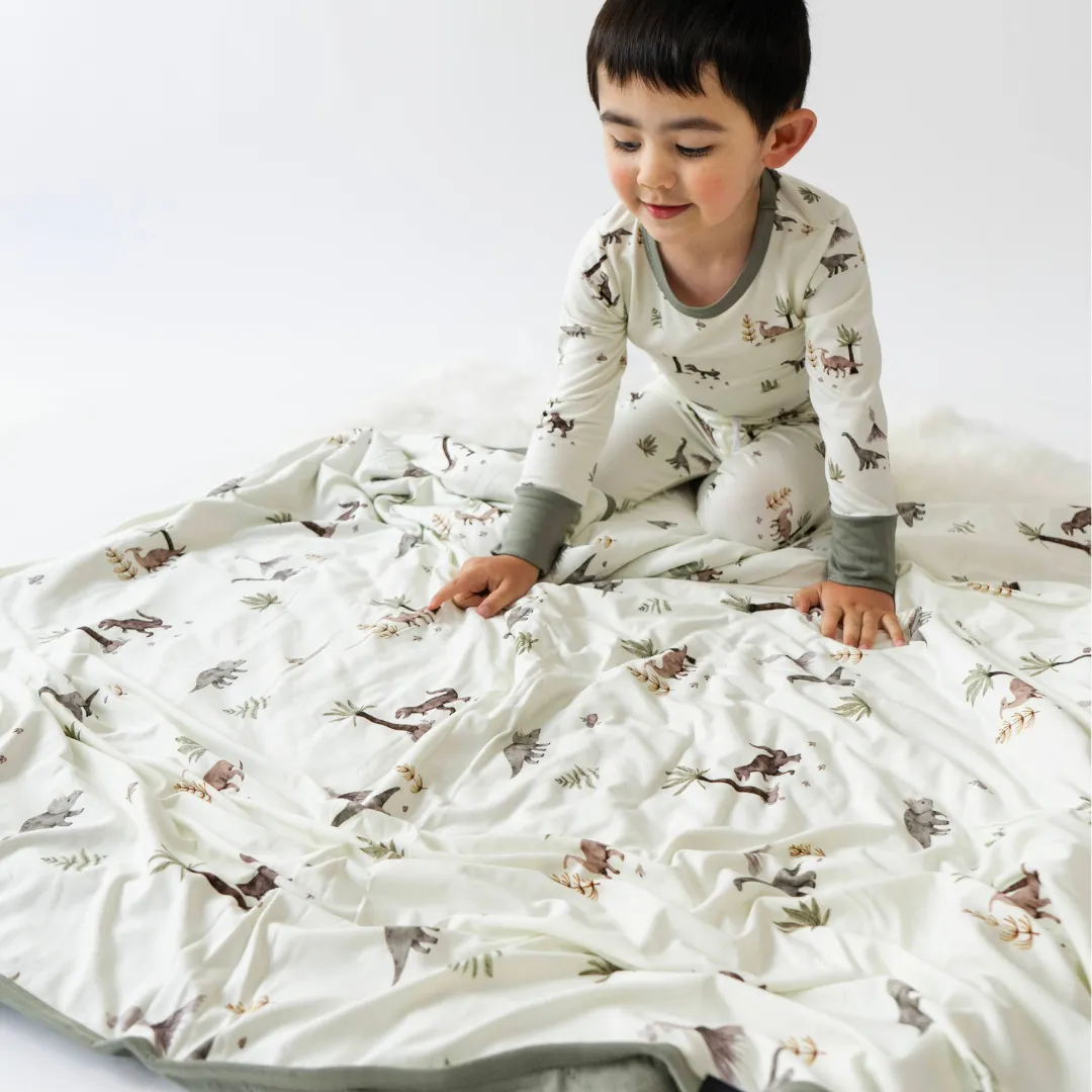 1.0 TOG Child Blanket - Dinoland/Moss