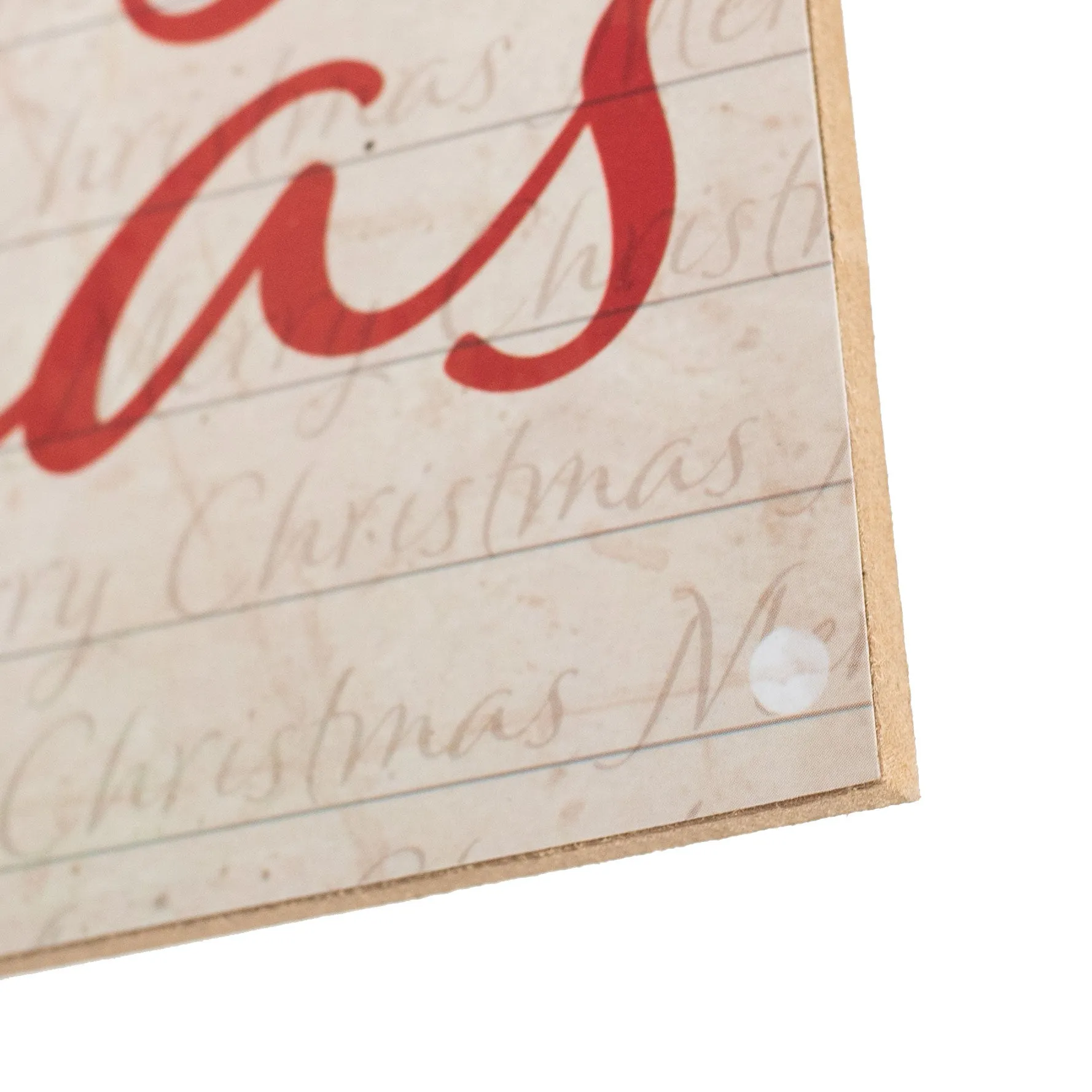 12" Wooden Sign: Merry Christmas Luggage Tag