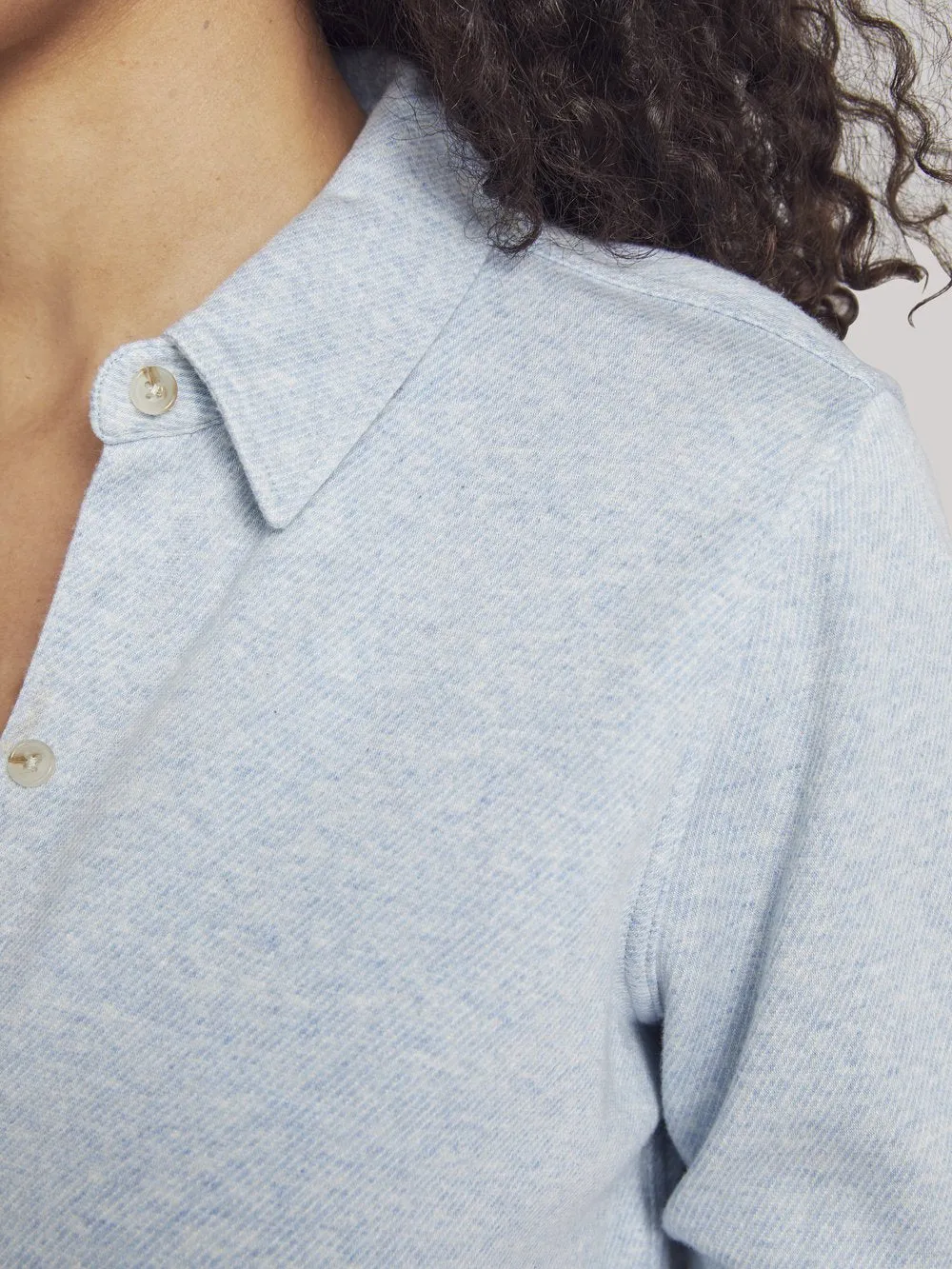 All Time Shirt in Blue Heather Twill