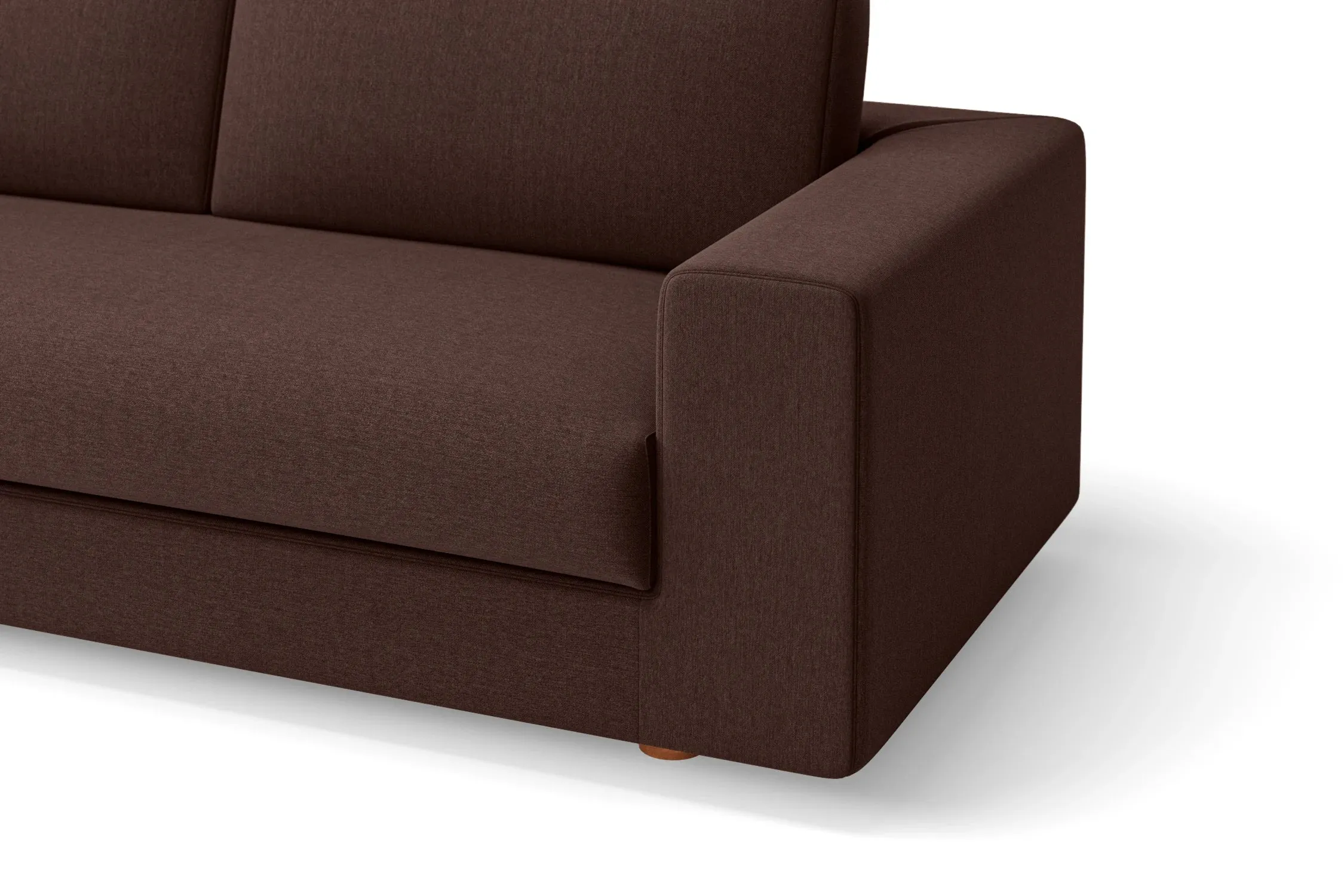 Arezzo Armchair Coffee Brown Linen Fabric