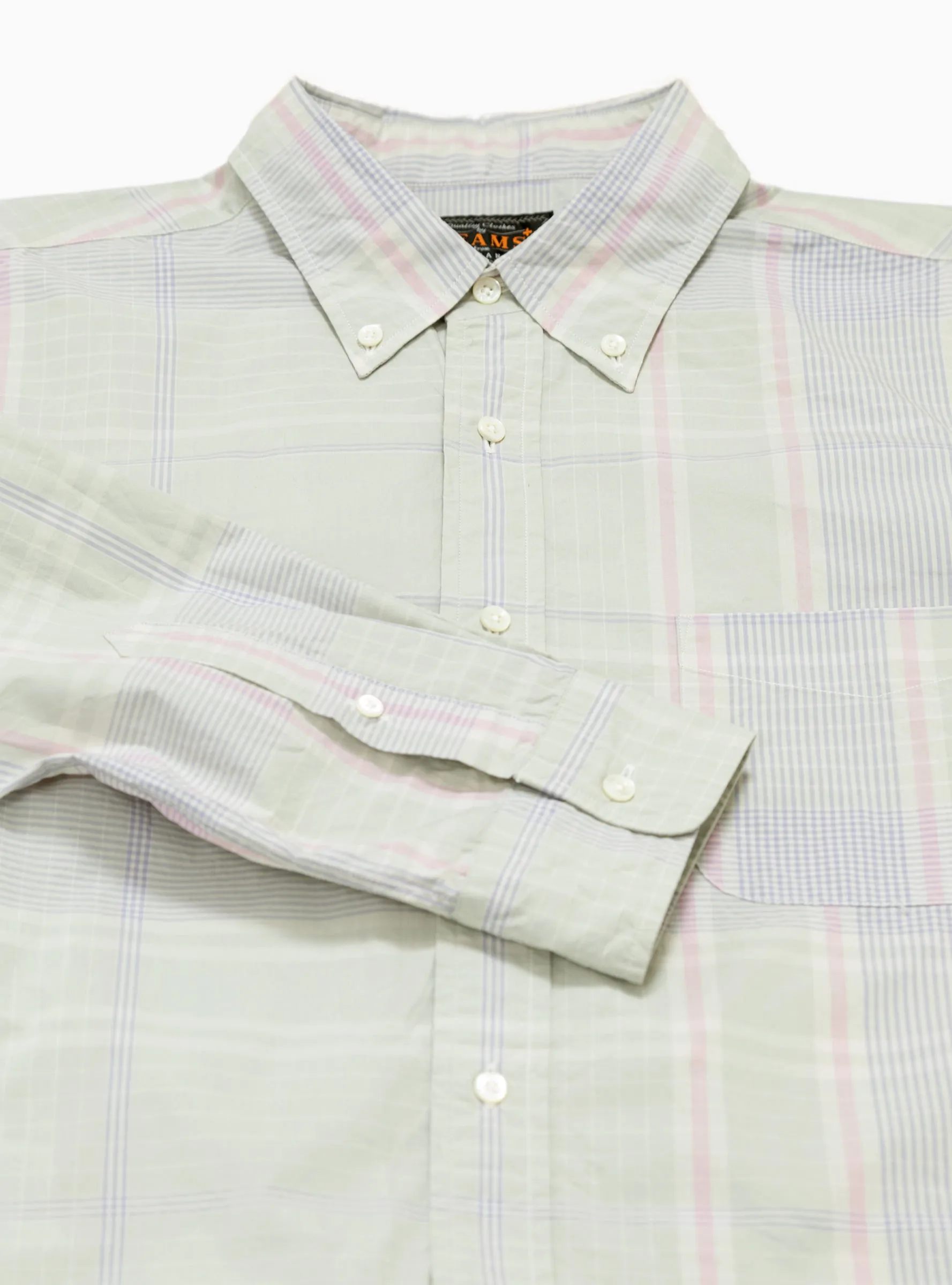 B.D. Big Fade Check Shirt Mint Green & Blue