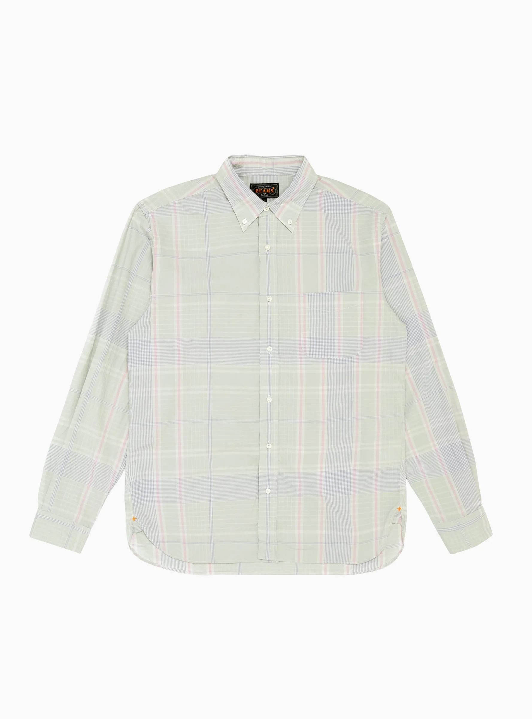 B.D. Big Fade Check Shirt Mint Green & Blue