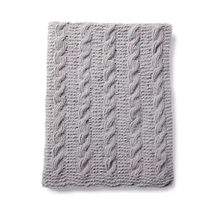 Bernat Cozy Cables Knit Blanket