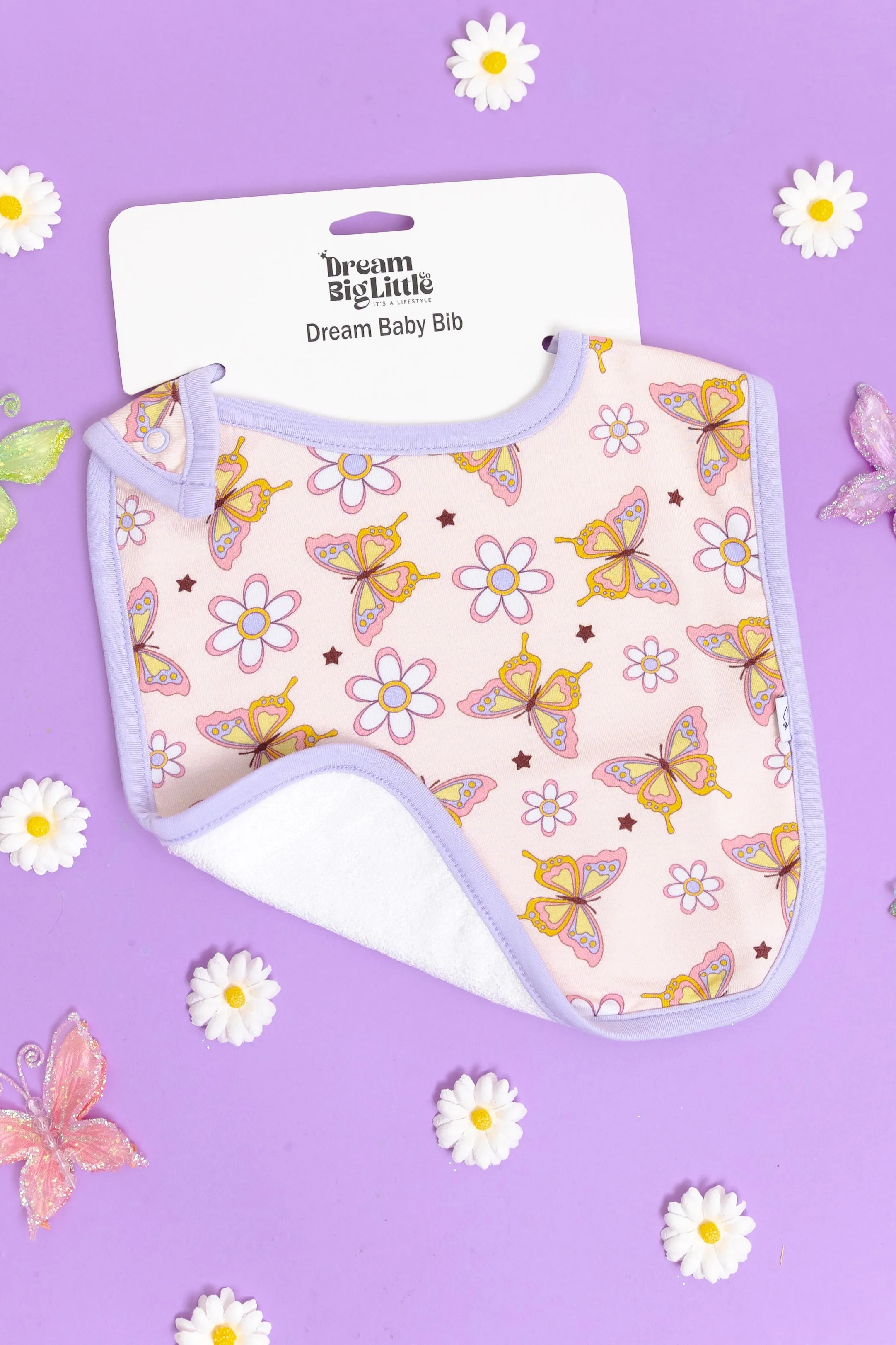 Blossomin' Butterfly Dream Baby Bib