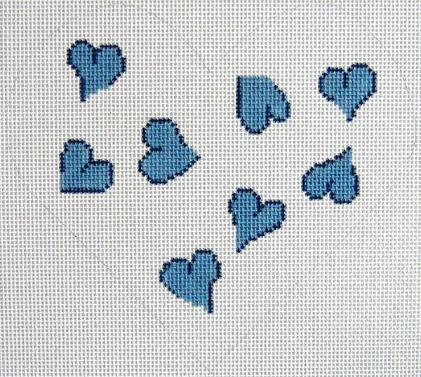 Blue Hearts Canvas