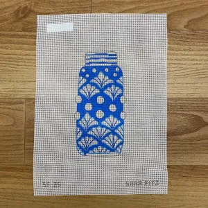 Blue Jardiniere with Shells Canvas