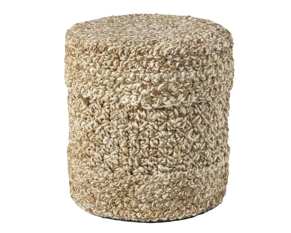 Bluffs BUF02 Beige/Brown Pouf