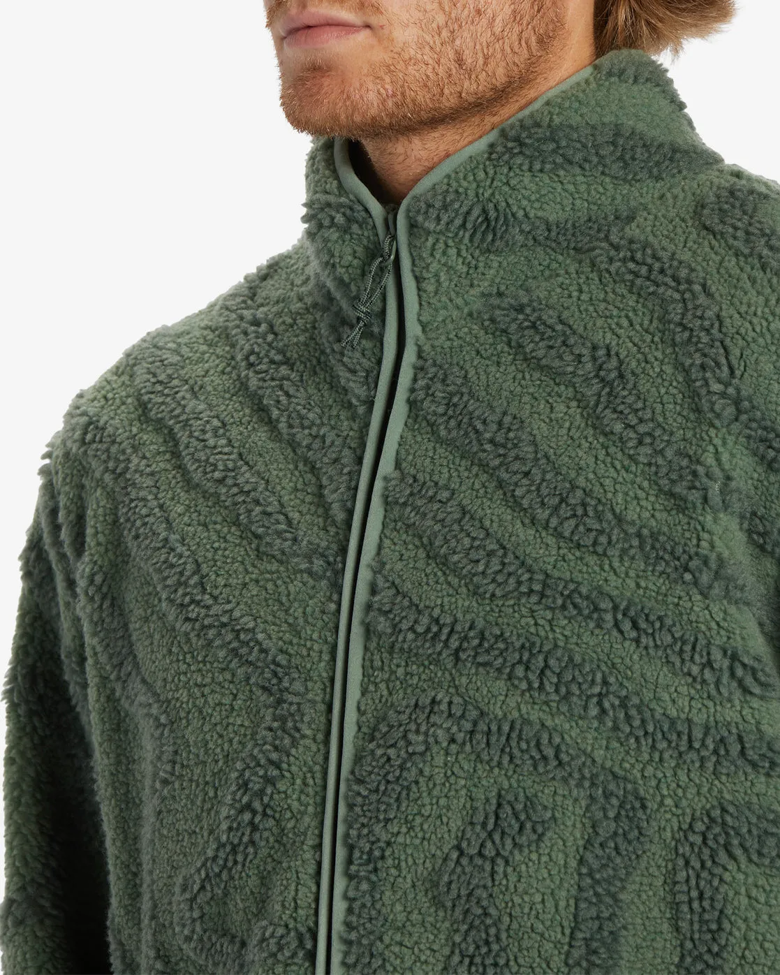 Boundary Switchback Zip-Up Sherpa Fleece - Sage