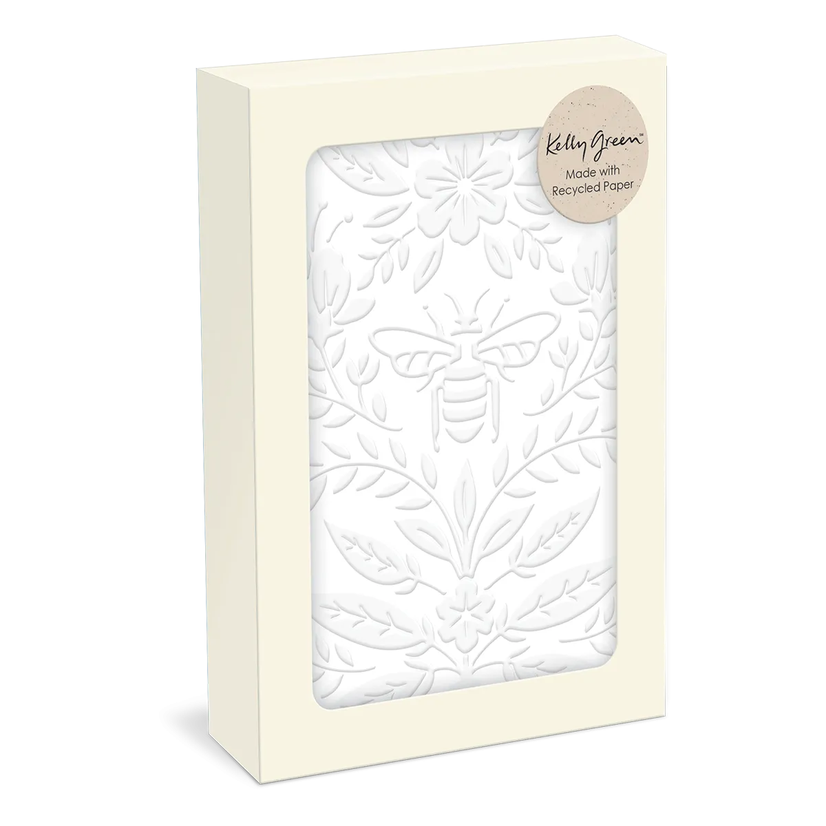 Boxed Note Cards: Embossed Floral Bee