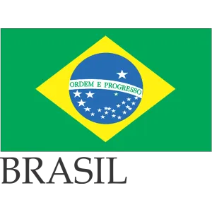 Brasil Embroidered Flag Badge