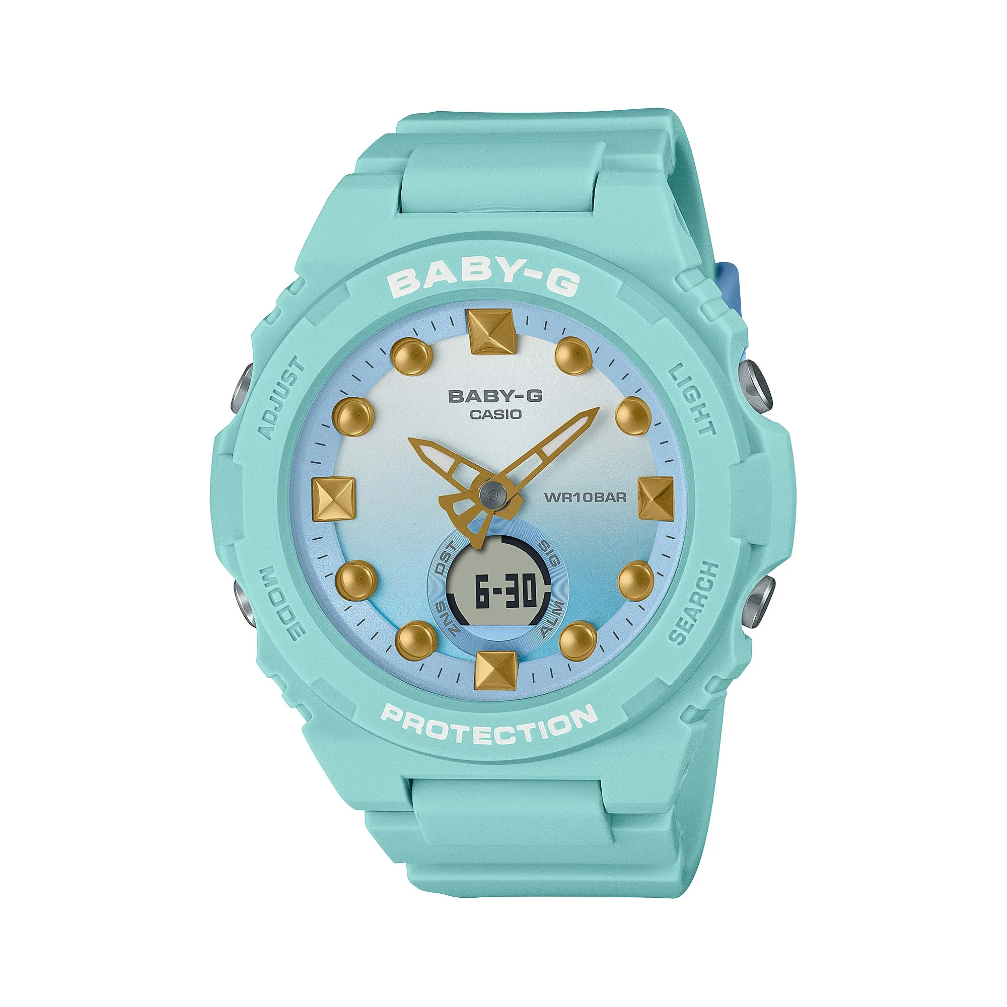 Casio Baby-G BGA-320 Lineup Summer Colours Series Mint Green Resin Band Watch BGA320-3A BGA-320-3A