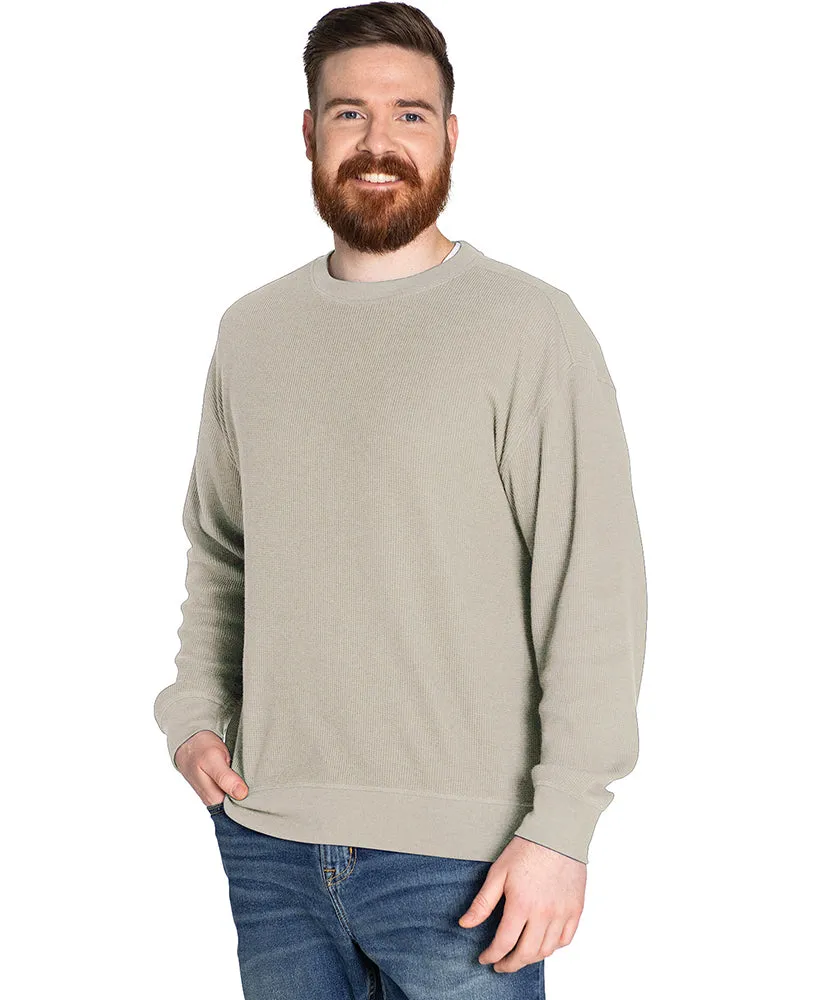 Charles River Men's Unisex Waffle Crew Sweatshirt