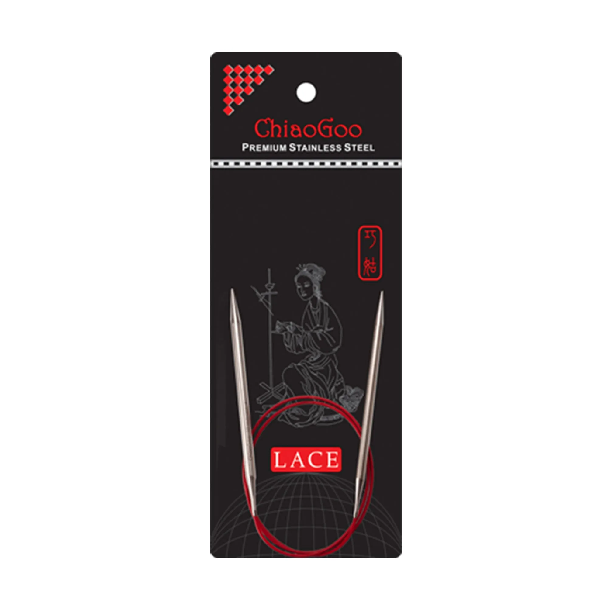 ChiaoGoo RED Lace Circular Needles - US 000 (1.5mm) - 32"