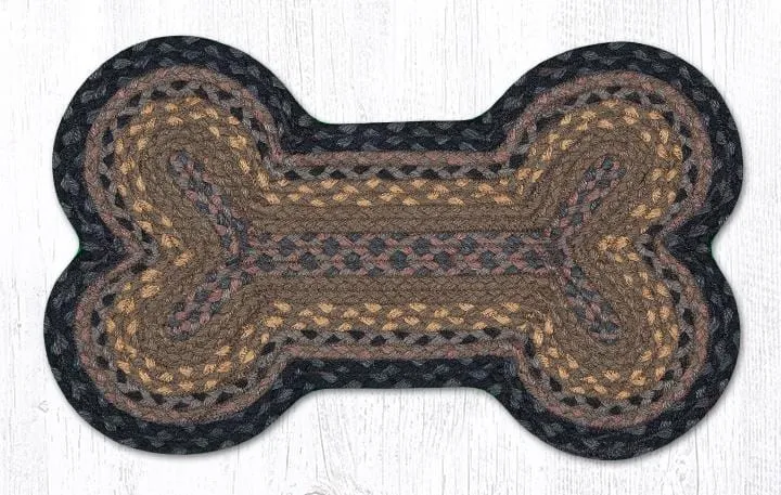 Dog Bone Rug - Brown, Black, and Charcoal