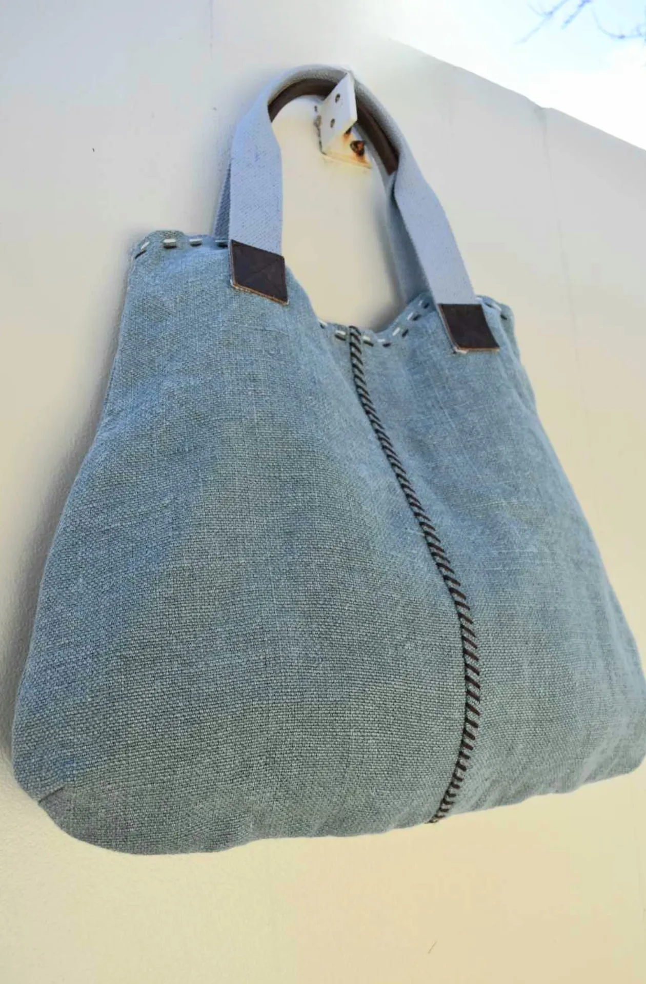 Due North Stonewashed Jute Tote.