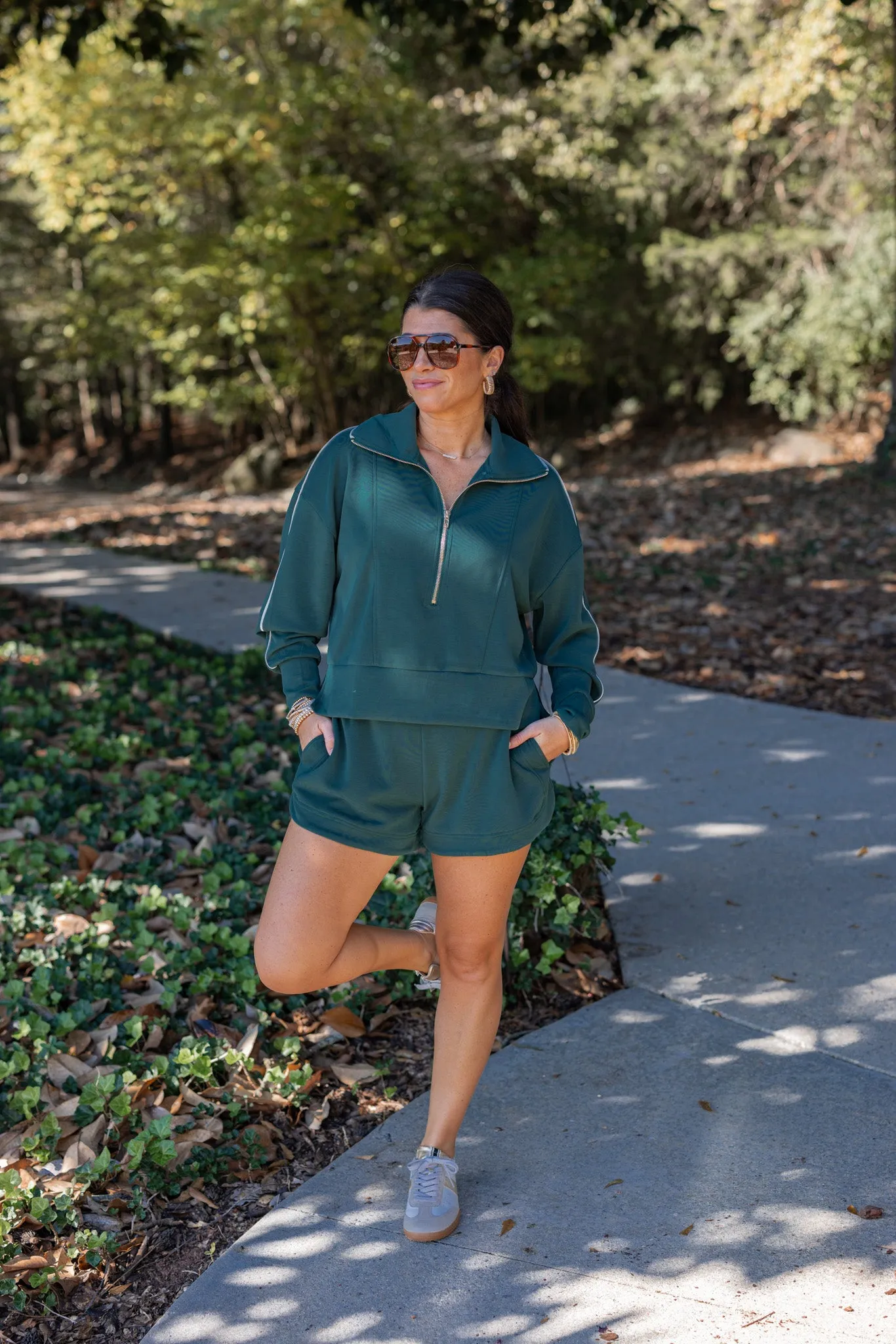 Everyday Sass Green Scuba Shorts