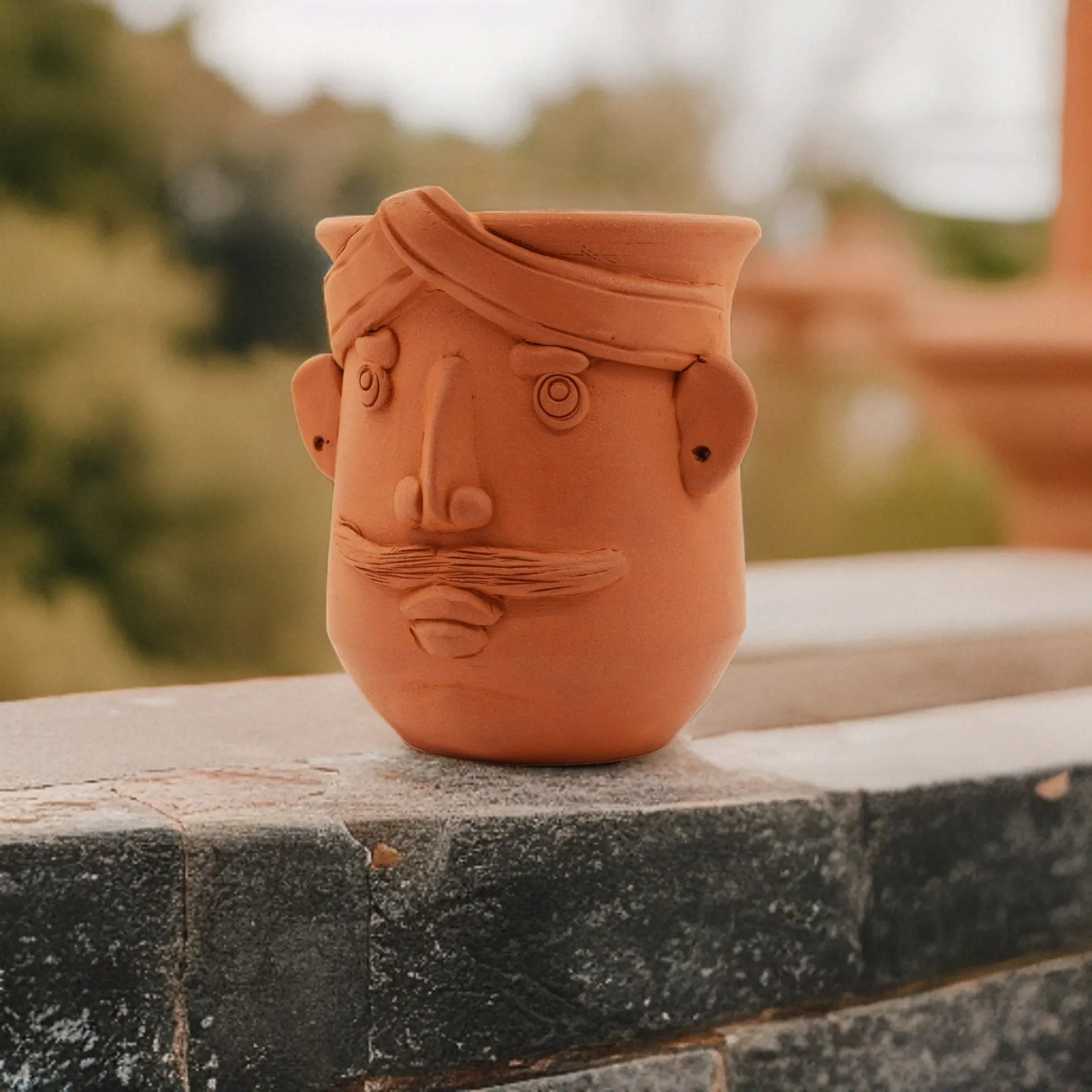 Handmade Terracotta Table Top Planter Rajasthani