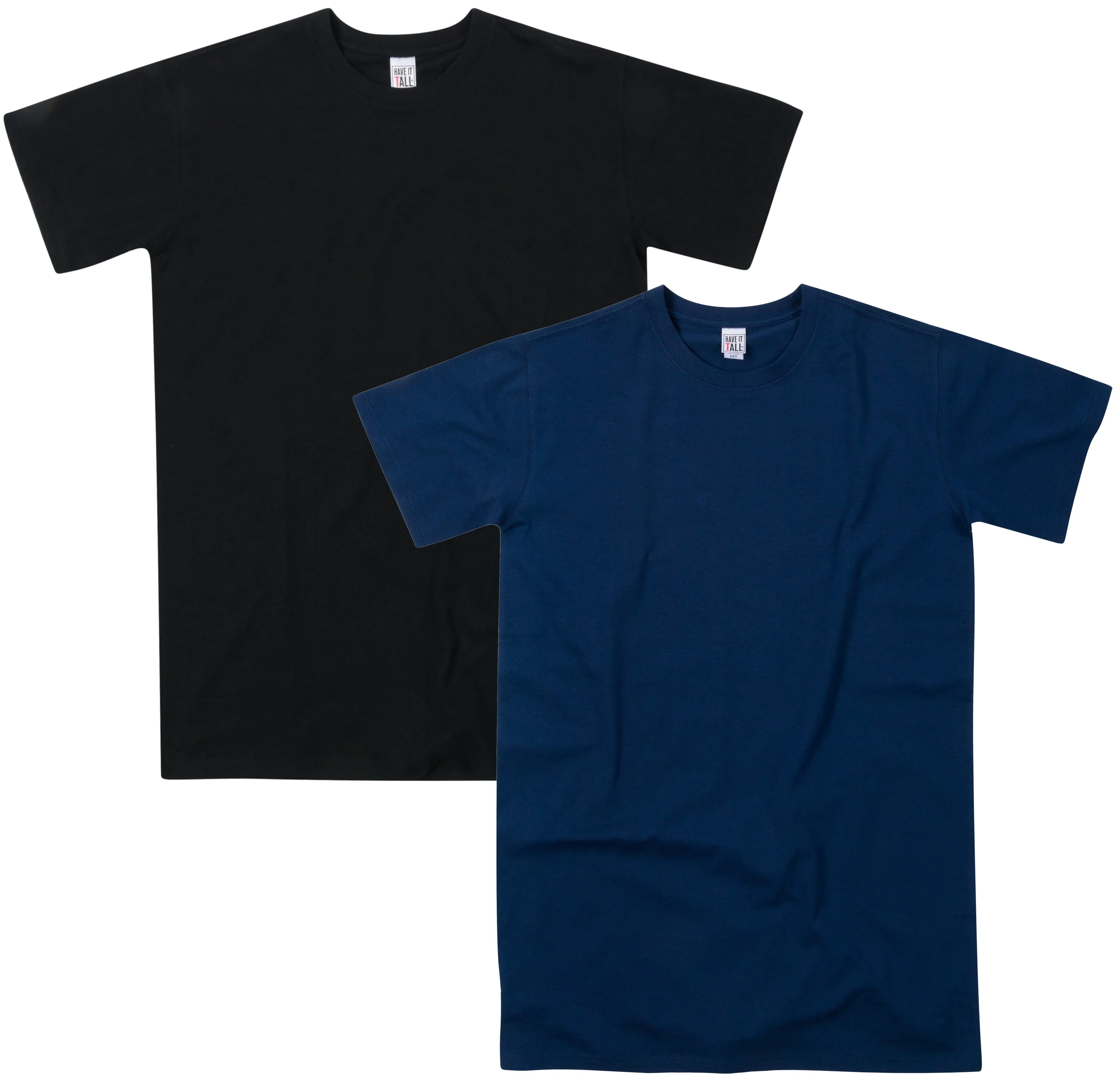 Have It Tall T-Shirt - Cotton/Spandex 4 Way Stretch, 2 Pack