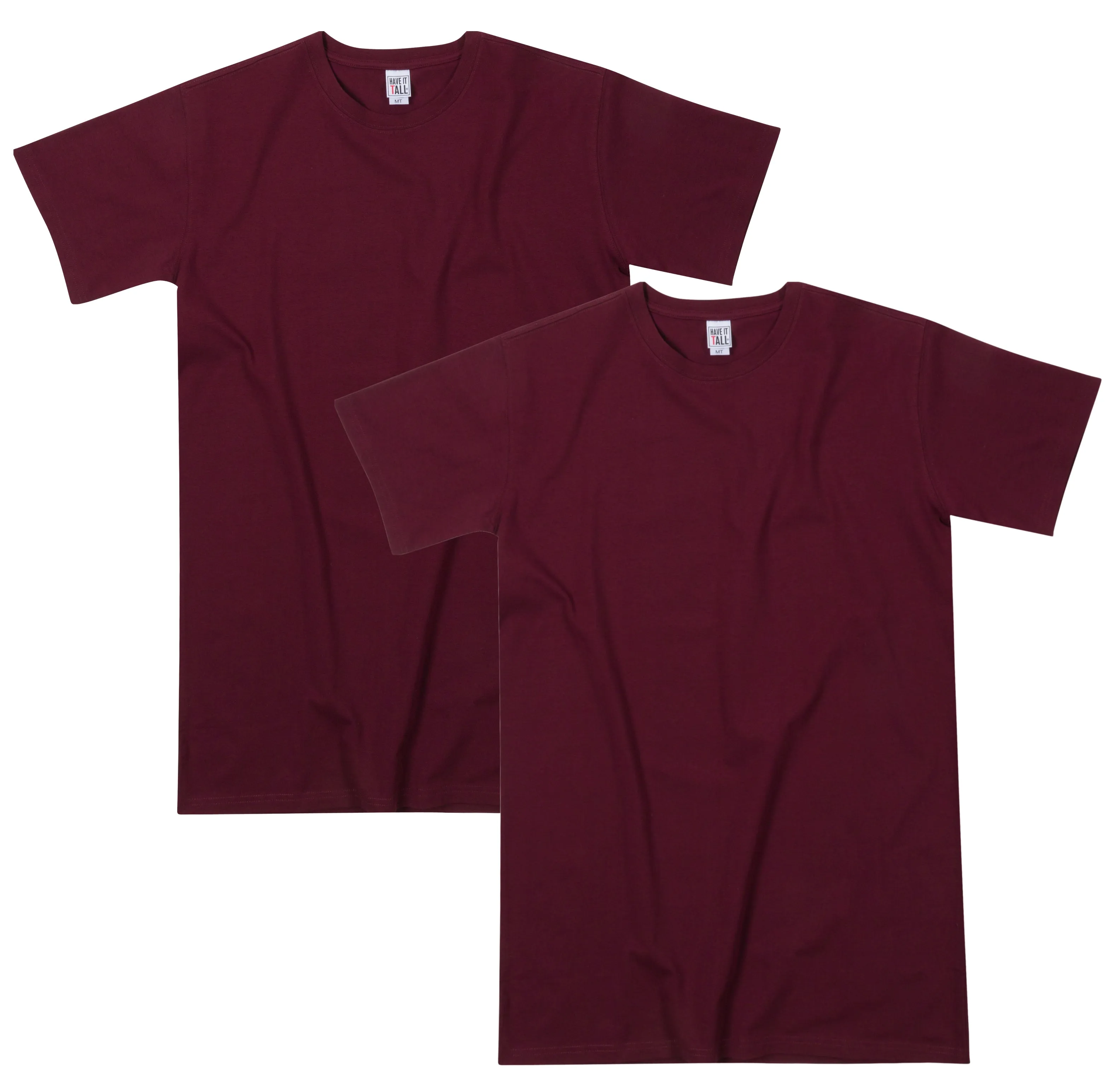 Have It Tall T-Shirt - Cotton/Spandex 4 Way Stretch, 2 Pack