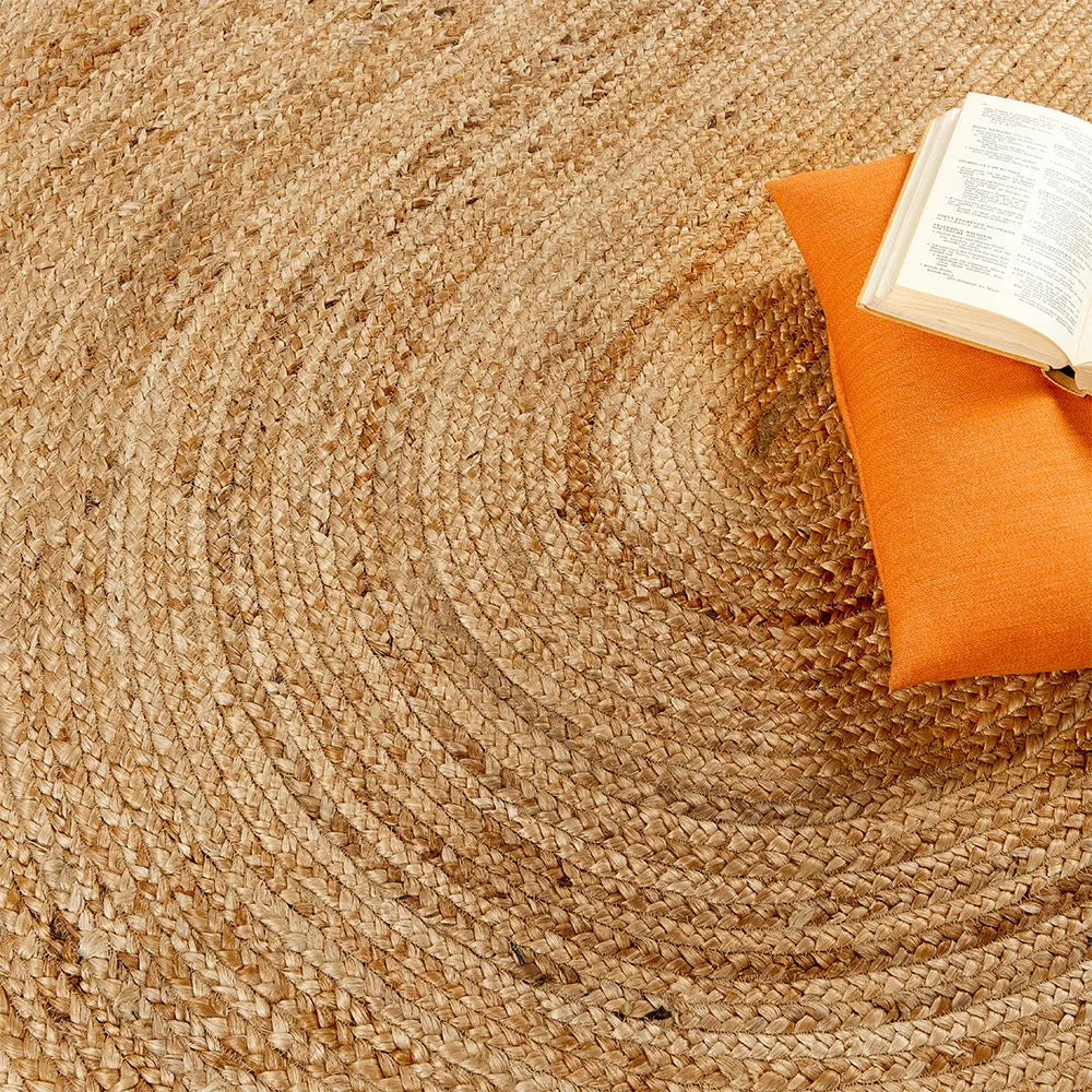 Jute Extra Rug Plain Oval