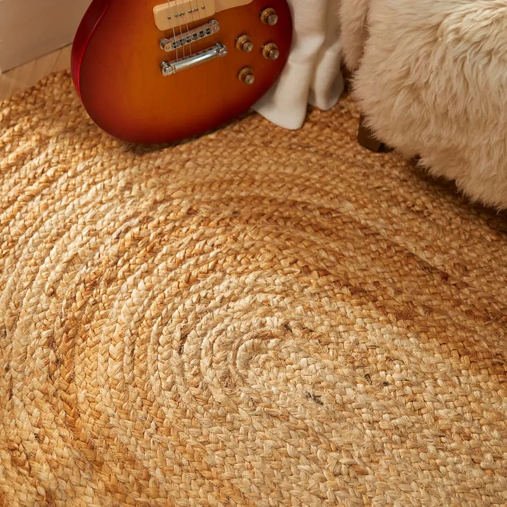 Jute Extra Rug Plain Oval