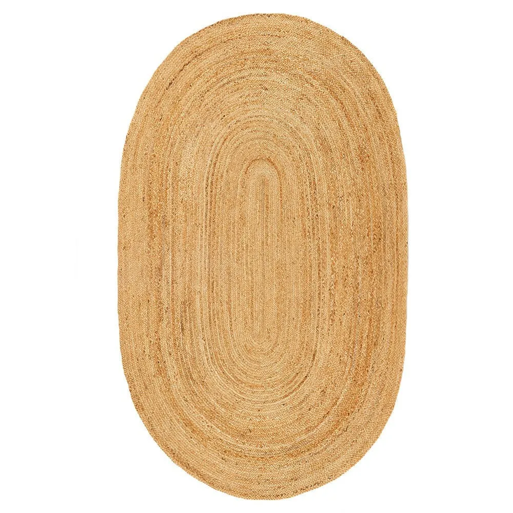 Jute Extra Rug Plain Oval