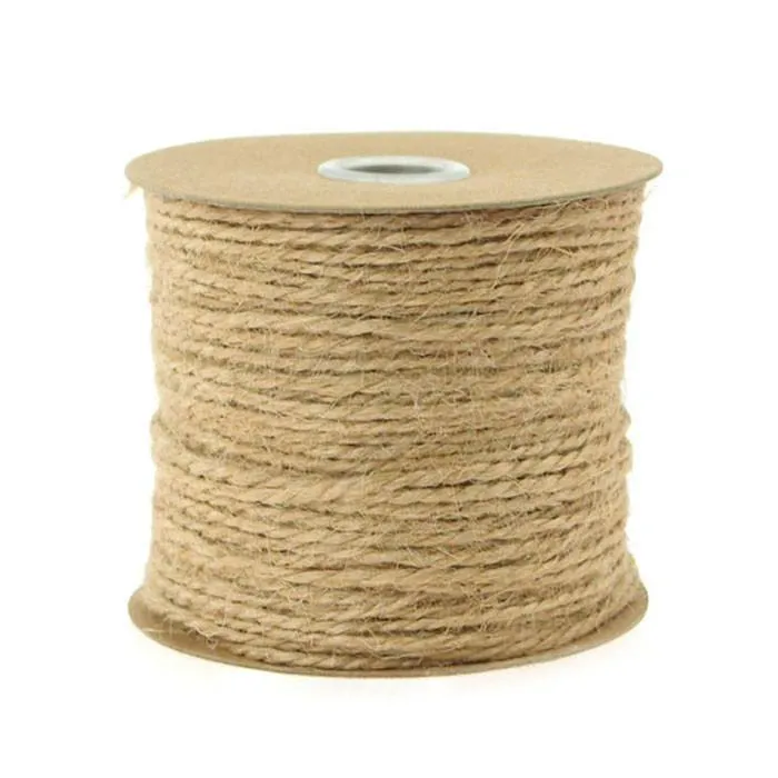 Jute Twine Cord Rope Ribbon, 1/16-Inch, 100 Yards