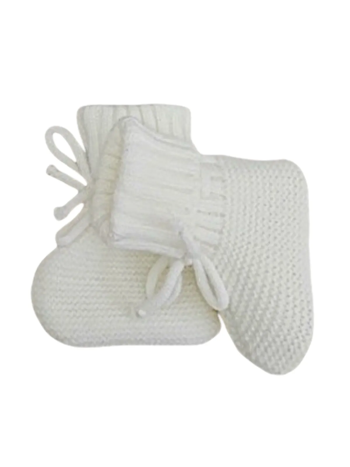 Knit Booties, White