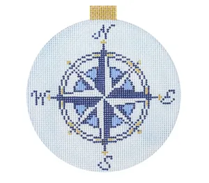 Light Blue Compass Rose Canvas