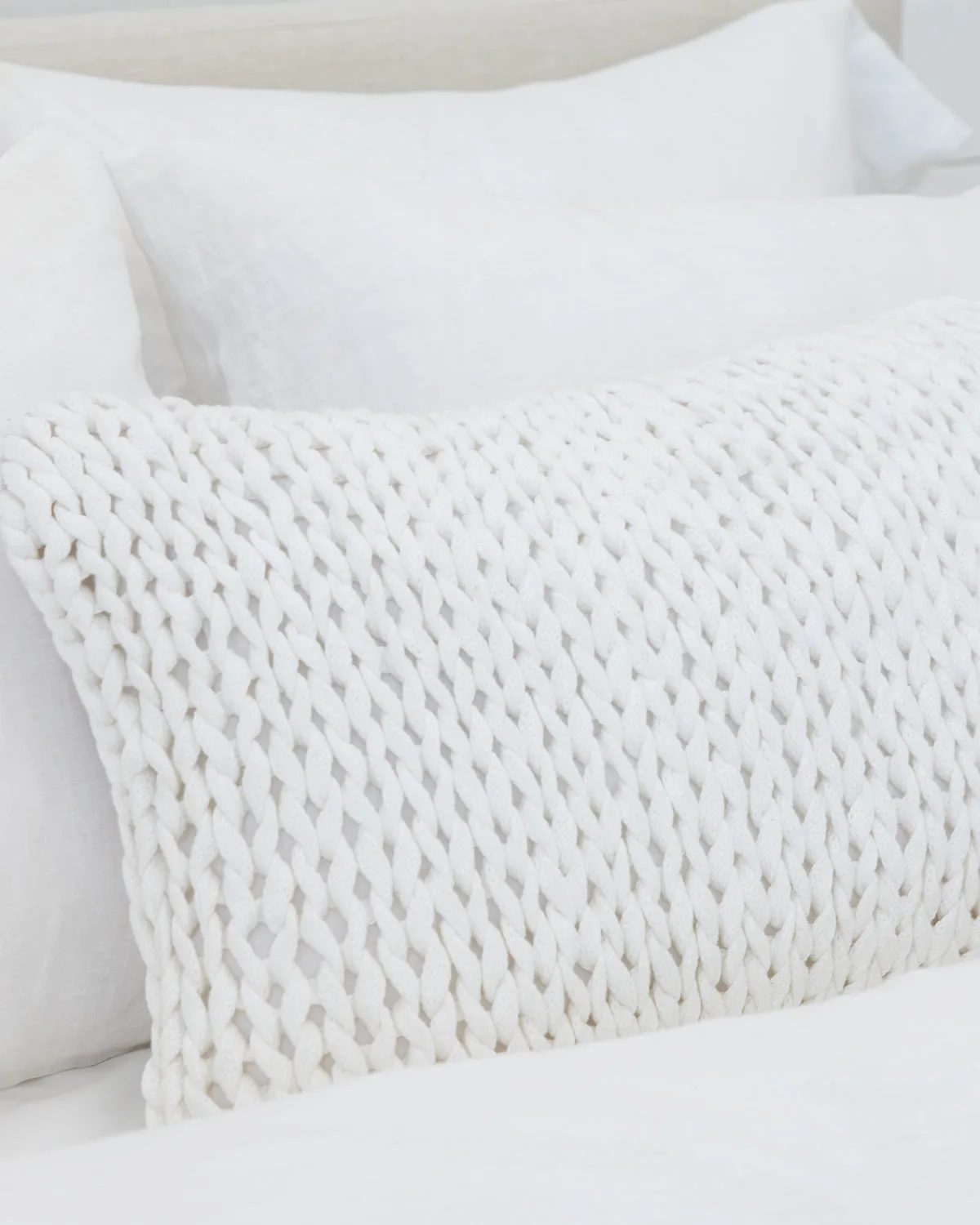 Manchester Cotton-Knit Cushion Off-White