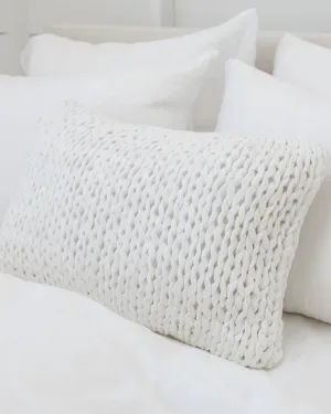 Manchester Cotton-Knit Cushion Off-White