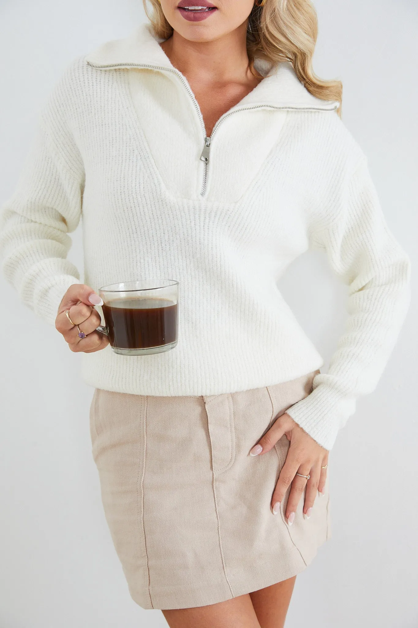 Merete Knit - White