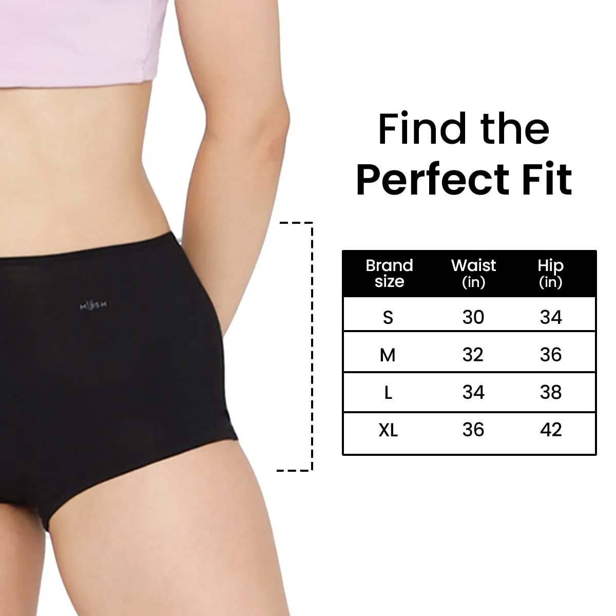 Mush Womens Ultra Soft High Waist Bamboo Modal Boyshorts || Breathable Panties || Anti-Odor, Seamless, Anti Microbial Innerwear (XL - Pack of 3, Black Color)