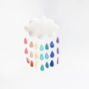 Pastel Rainbow Drop Cloud Ornament