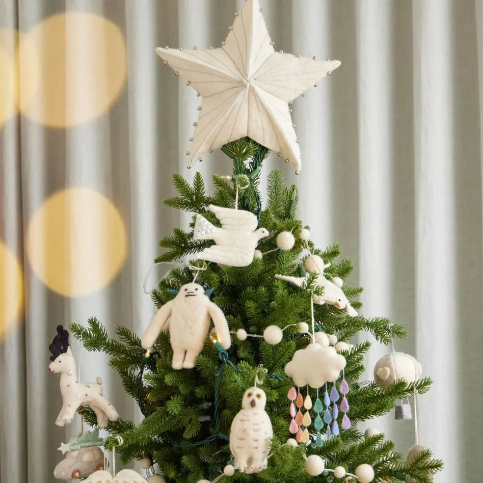 Pastel Rainbow Drop Cloud Ornament