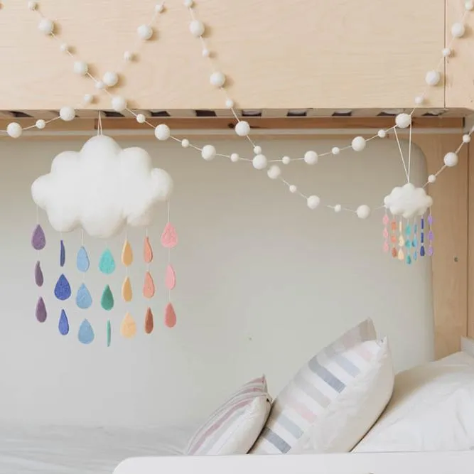 Pastel Rainbow Drop Cloud Ornament