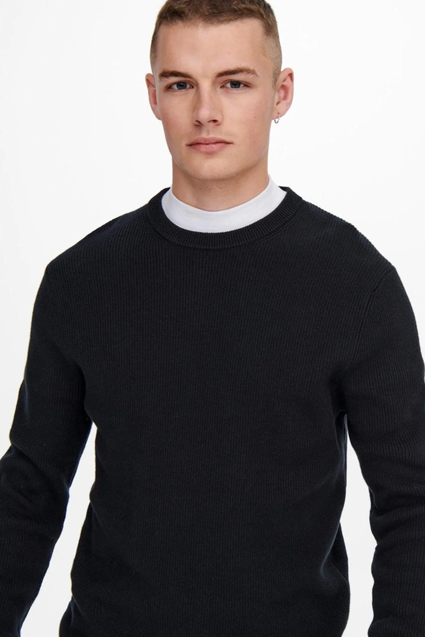 Phil Knit Pullover - Dark Navy