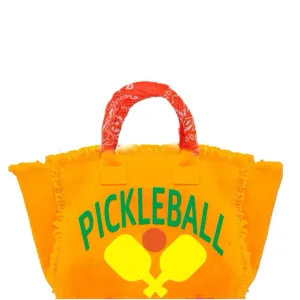 Pickle Ball Fringe Canvas Bag