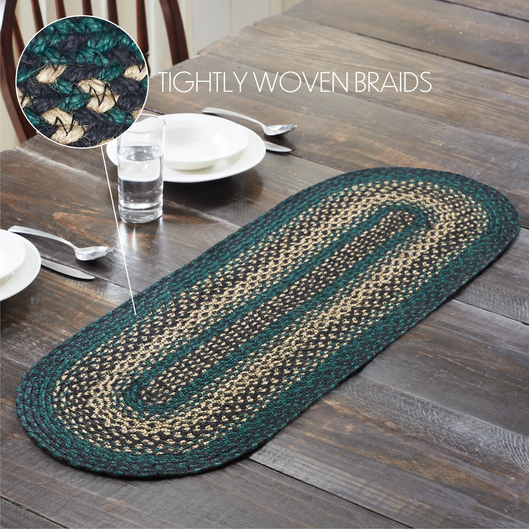 Pine Grove Oval Jute Runner