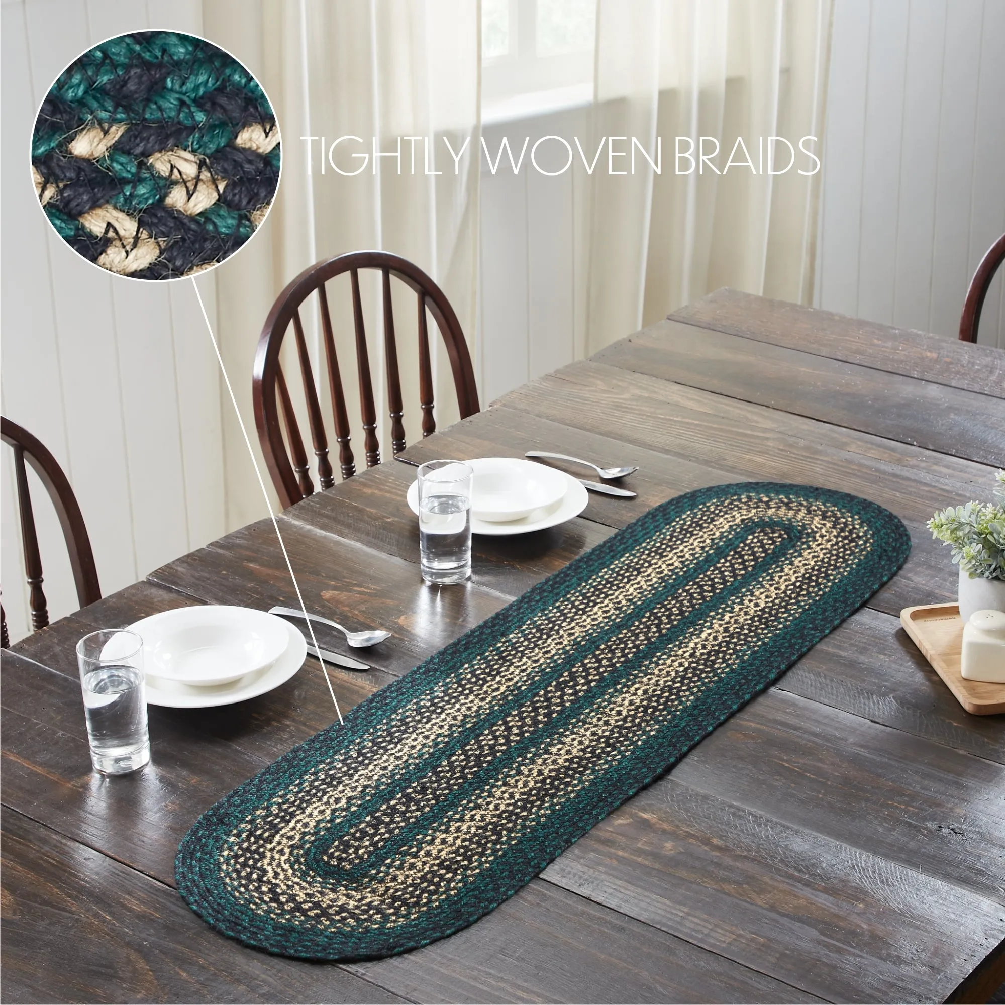 Pine Grove Oval Jute Runner