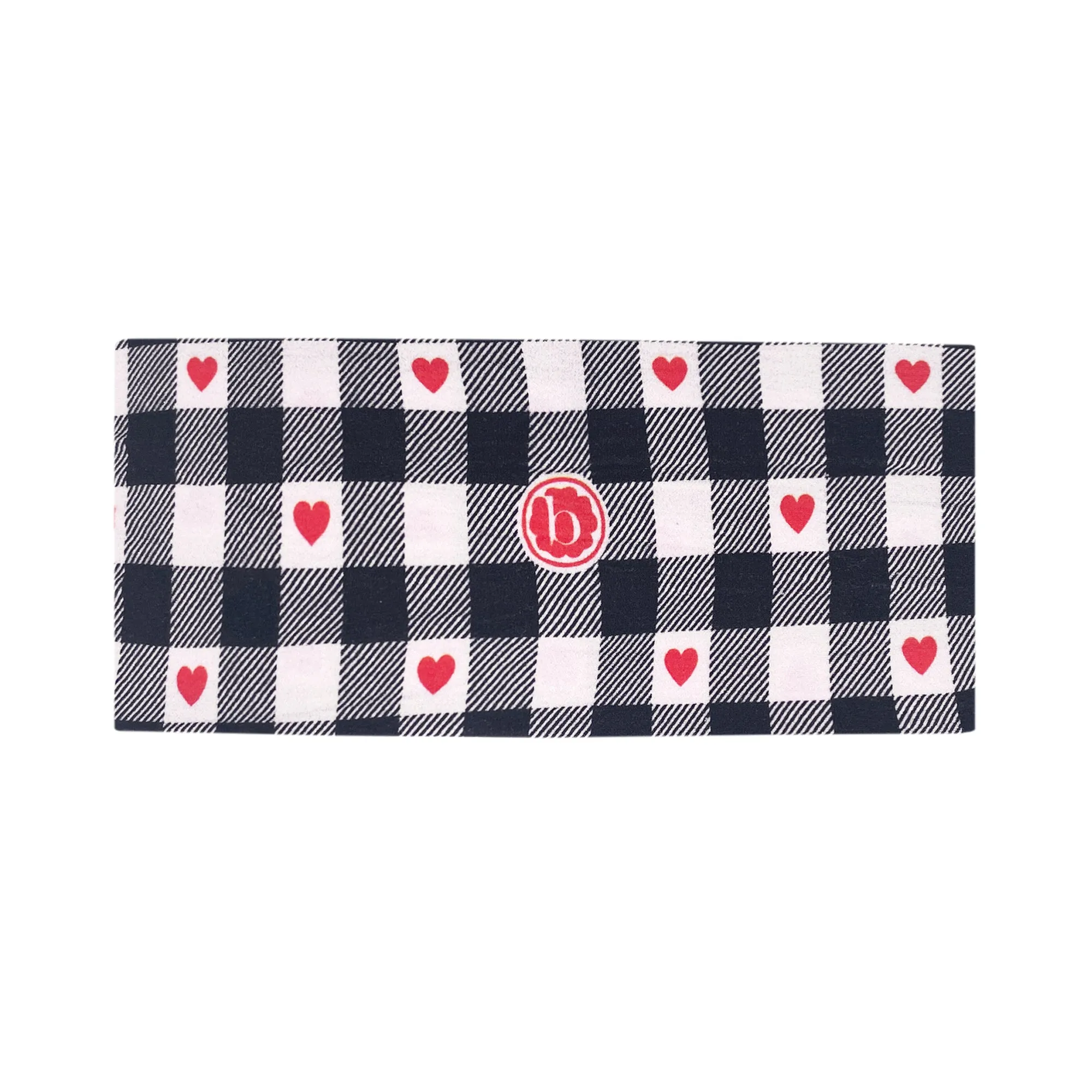 PRINTED KNOT: plaid heart