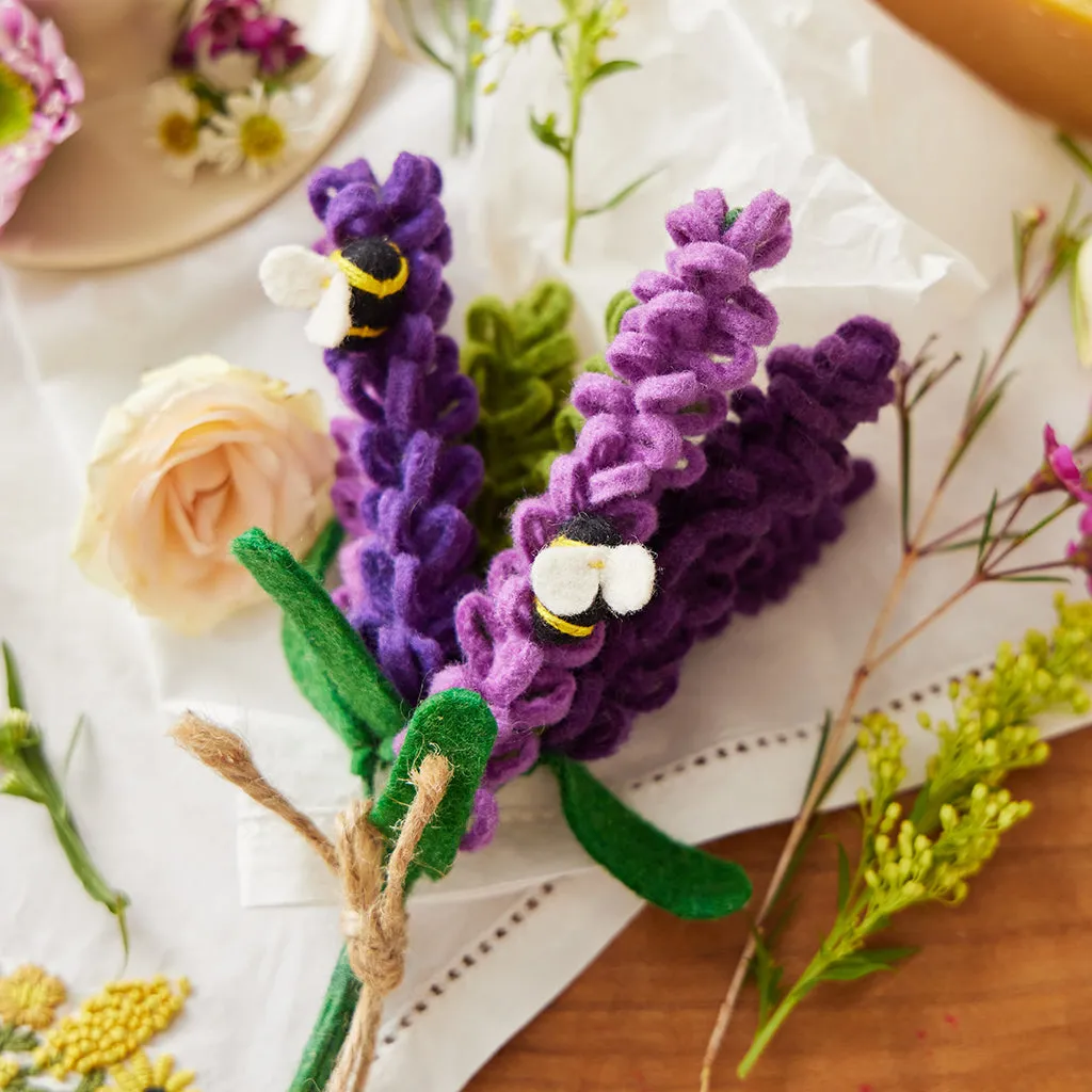 Purple Hyacinth Bouquet with Vase