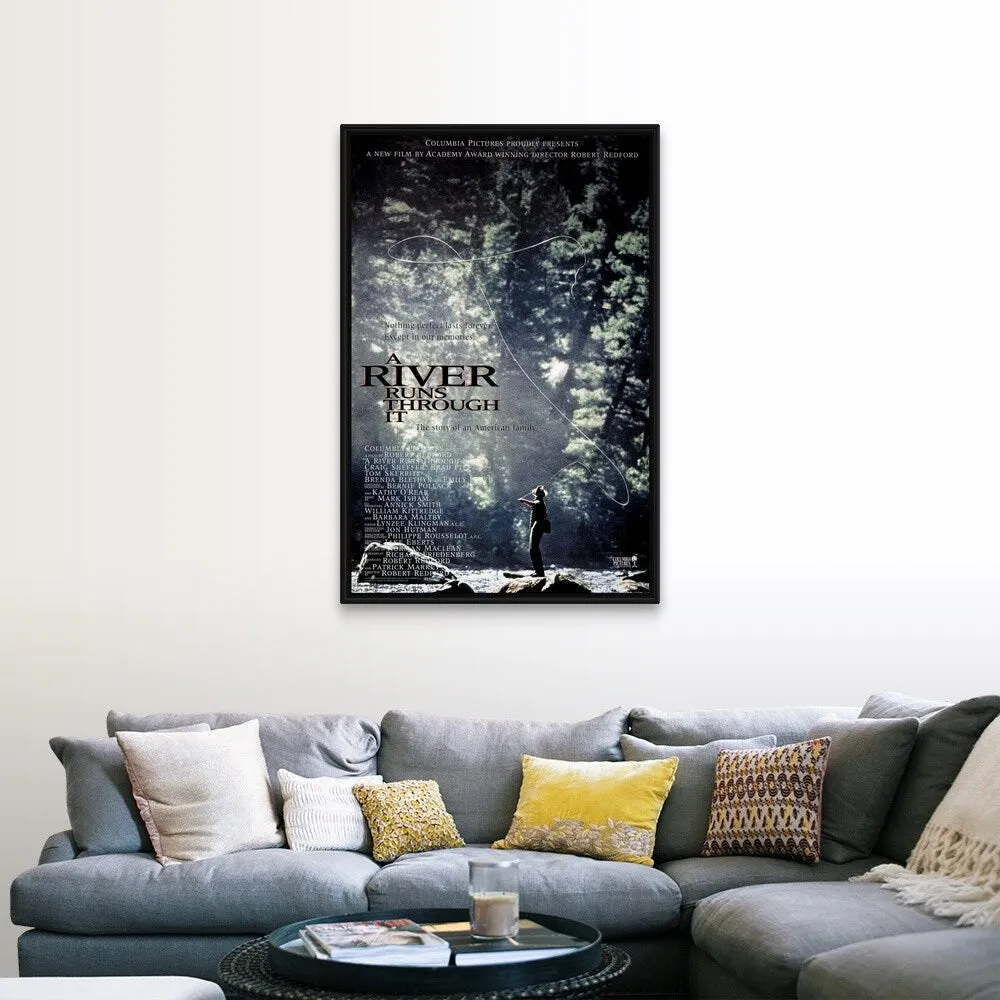 "A River Runs Through It (1992)" Black Float Frame Canvas Art