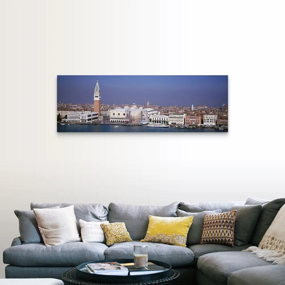 "Aerial view of a city along a canal, Venice, Italy" Canvas Wall Art