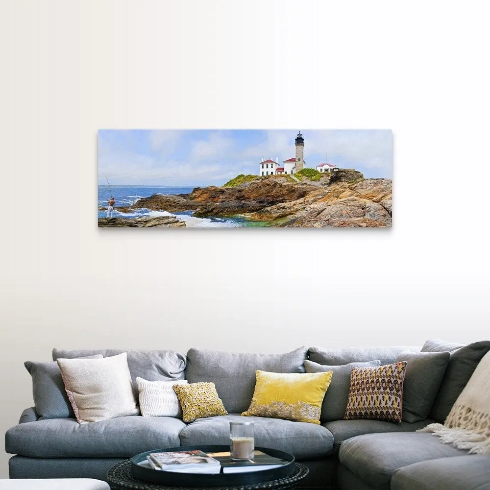 "Beavertail Lighthouse, Narragansett Bay, Jamestown Island, Rhode Island" Canvas Wall Art