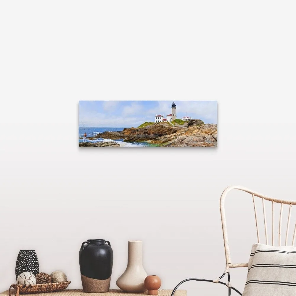 "Beavertail Lighthouse, Narragansett Bay, Jamestown Island, Rhode Island" Canvas Wall Art