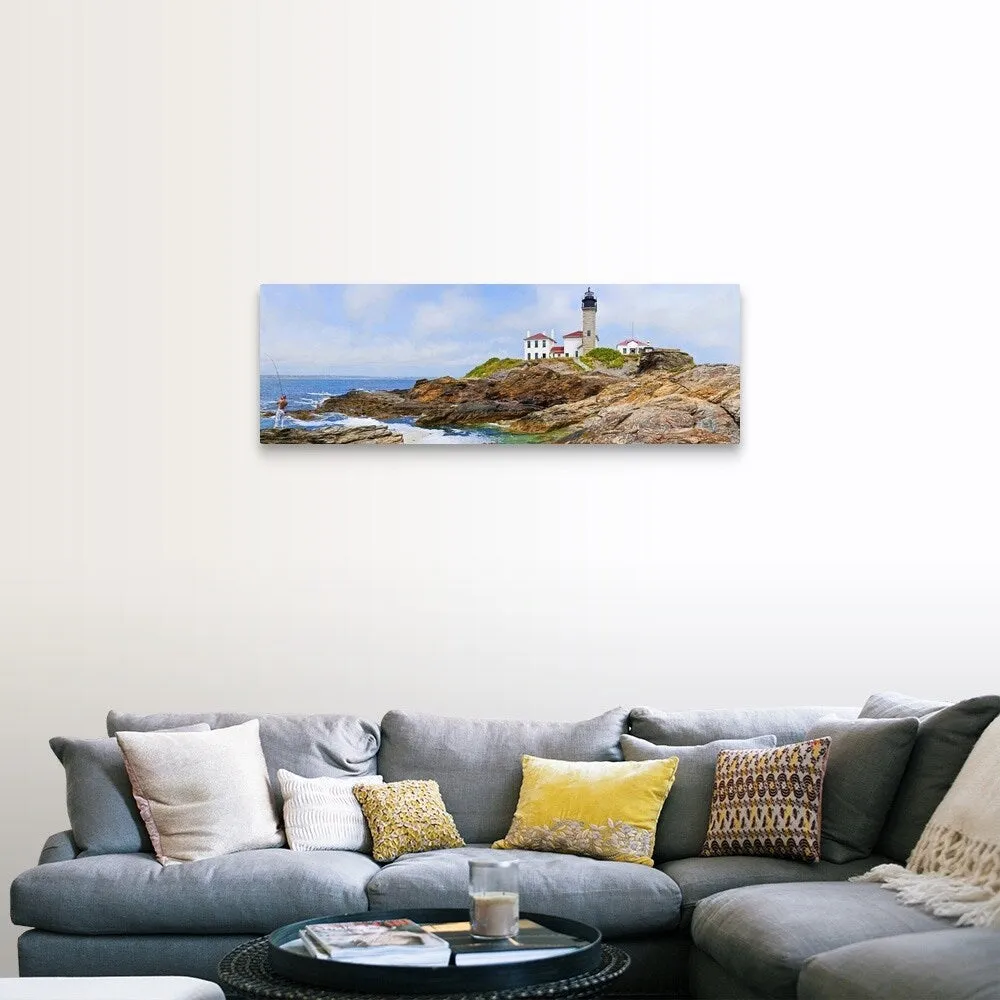 "Beavertail Lighthouse, Narragansett Bay, Jamestown Island, Rhode Island" Canvas Wall Art