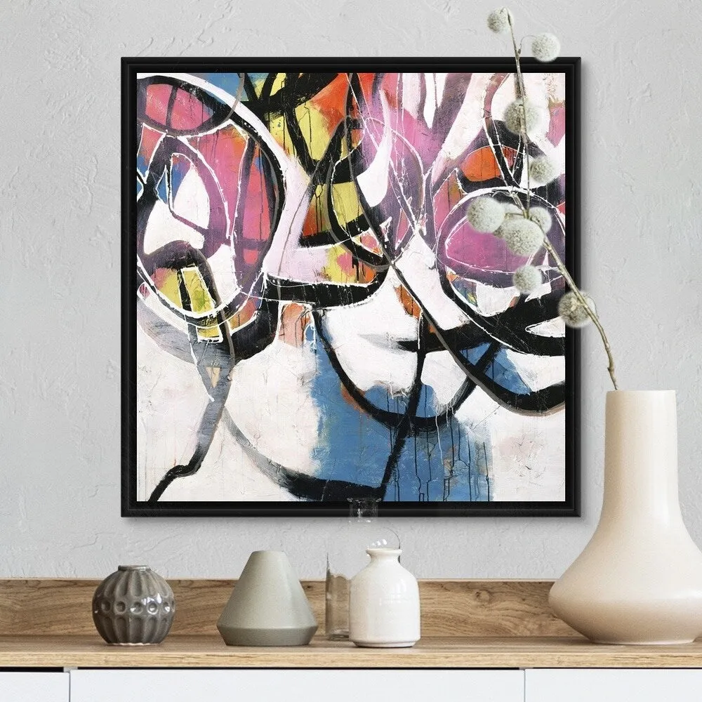 "Bed Head" Black Float Frame Canvas Art