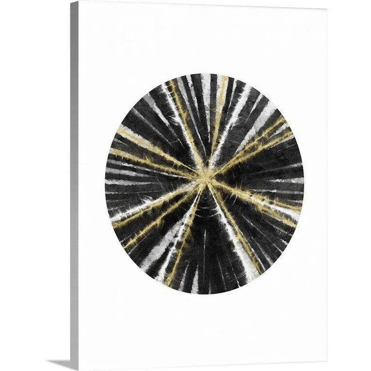 "Black, White, and Gold Ball" Canvas Wall Art